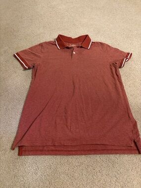 Goodfellow & Co Rust-Red Polo with White Trim